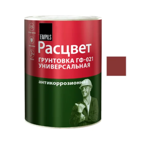 Грунтовка ГФ-021 красно-коричневая 0,9кг универсальная РАСЦВЕТ 5718