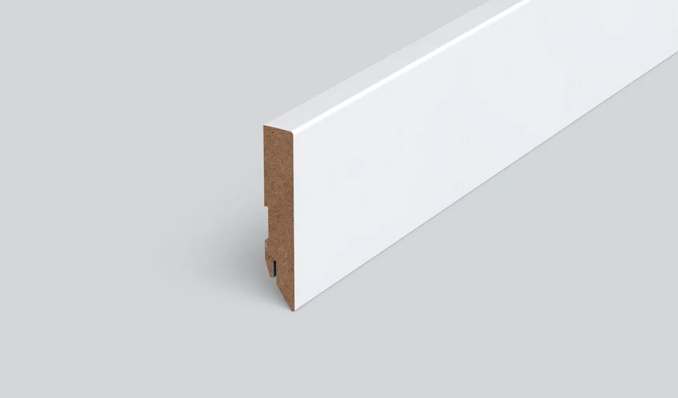 Плинтус шпонированный CLASSEN Pure Basic белый 90х16x2400мм, арт.222387