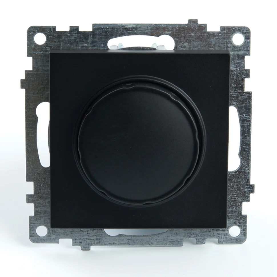 Выключатель диммирующий СП Stekker Катрин TRIAC (механизм) 250В, 500W черный (GLS10-7106-05)