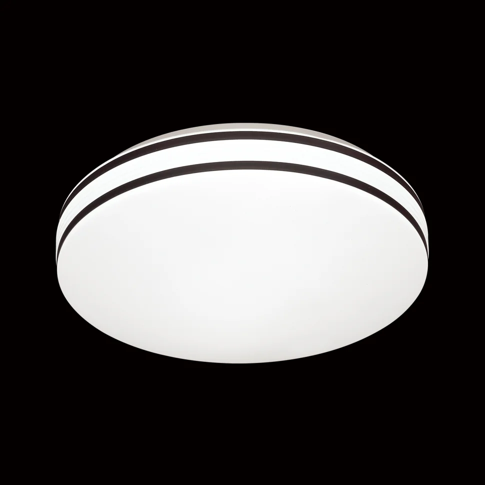 Светильник 3056/EL COLOR SN 017 пластик/белый/черный LED 72Вт 3000-6500К D480 IP43 пульт ДУ/RGB/LampSmart LOBIO RGB*