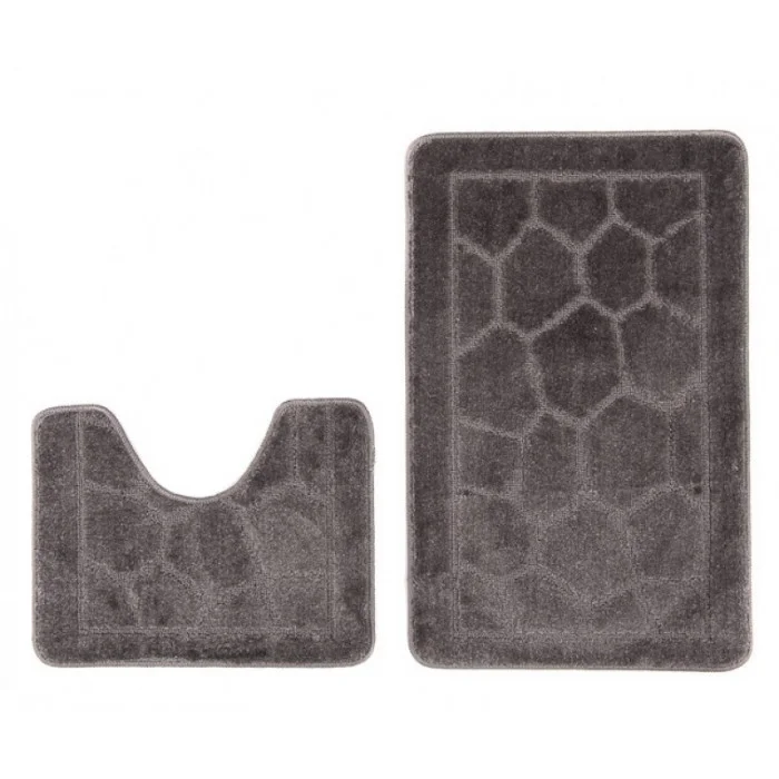 Набор ковриков для ванной ZALEL 55*90/55*85 GREY (2 шт)