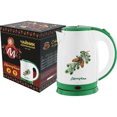 Чайник МАТРЁНА MA-120 1,8 л стальной, ель с шишками