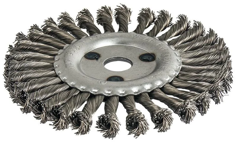 Щетка коническая для УШМ 178мм, 22мм, блистер, витая, ПРАКТИКА