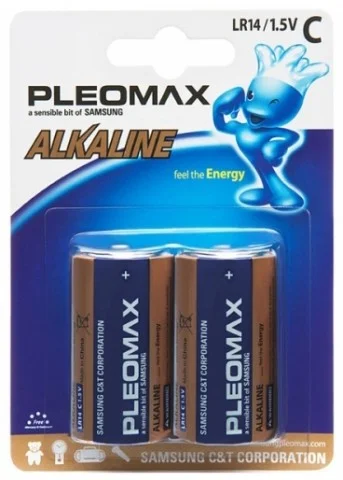 Элемент питания LR14 алкалиновый (уп. блистер 2шт) Samsung Pleomax
