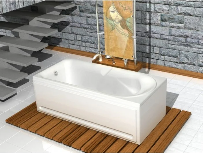 Ванна AQUATEK "Леда" 170х80 без гидромассажа (с фронт.экраном), с каркасом и сифоном