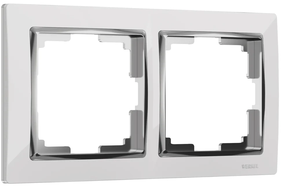 Рамка двухместная Werkel Snabb, белая, WL03-Frame-02-white , W0021901