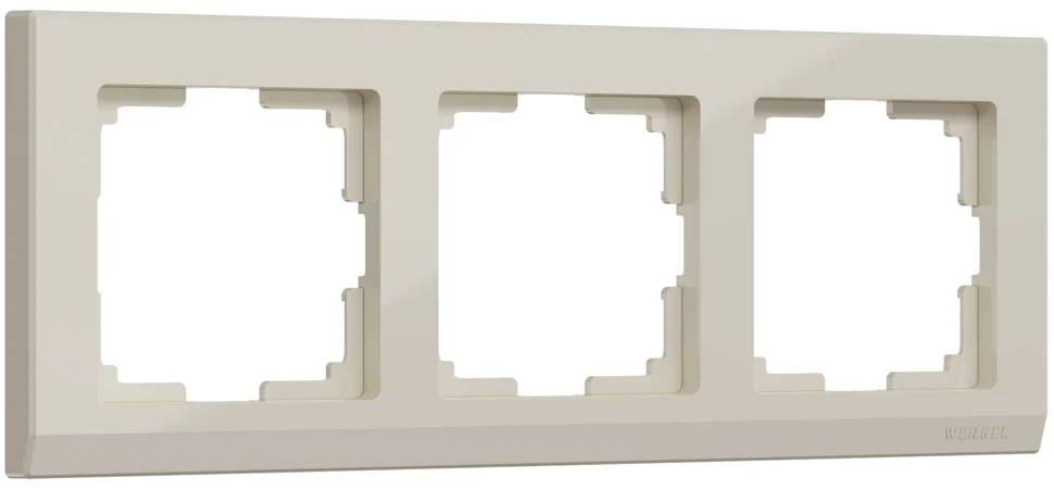 Рамка трехместная Werkel Stark, слоновая кость, WL04-Frame-03-ivory, W0031803