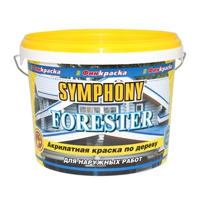 Краска ВД фасадная по дереву форестер База А SYMPHONY 2,7л