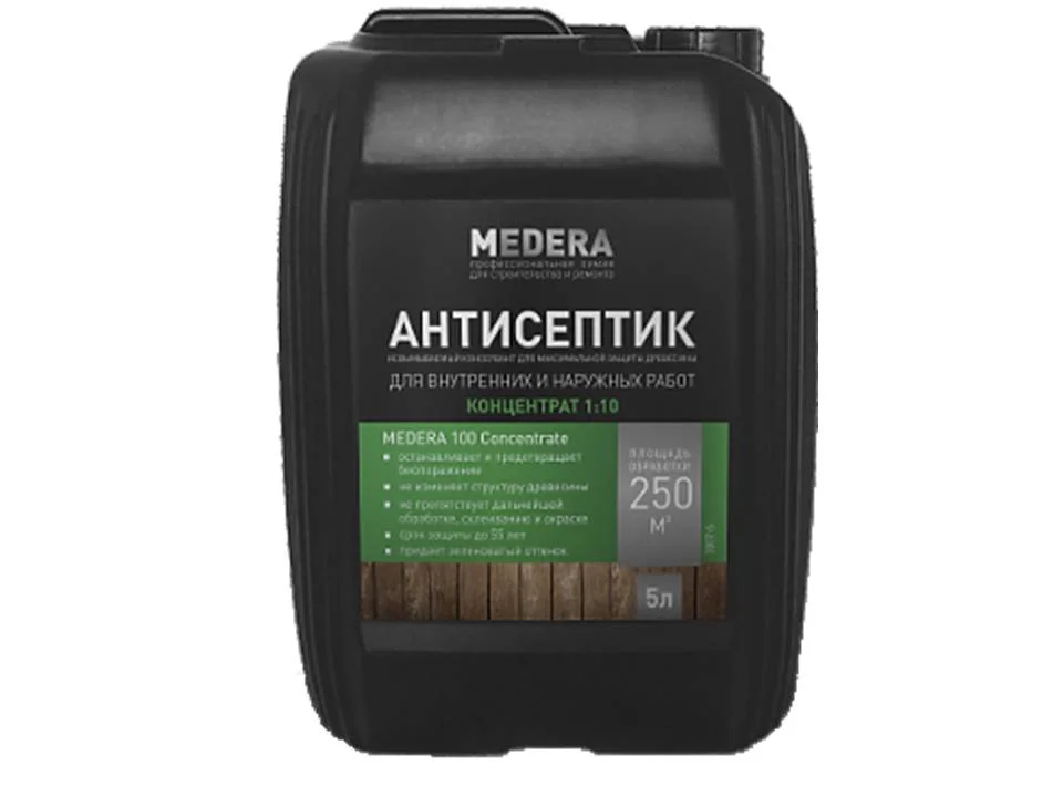 Антисептик для наружных и внутренних работ MEDERA 100 конц. 1:10, 5л