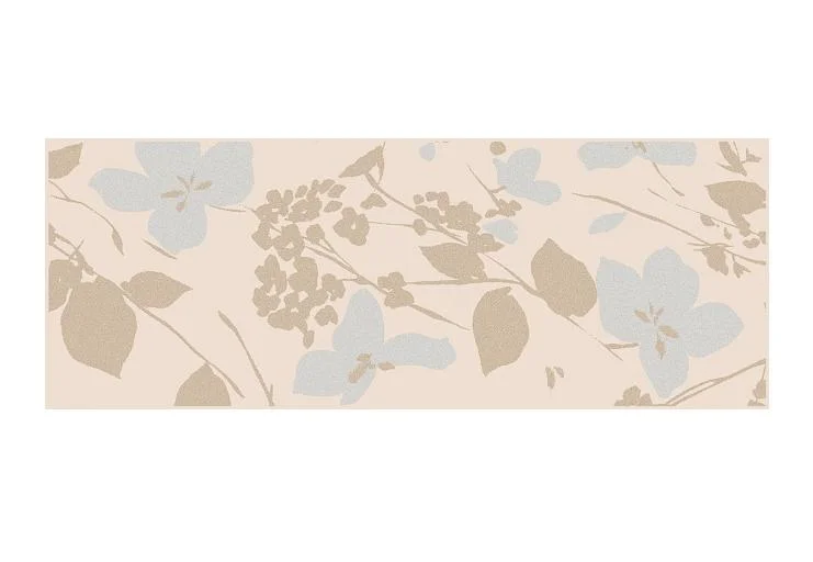 Плитка KERAMA MARAZZI Вилланелла бежевый декор Цветы 15х40 арт.MLD\B67\15084