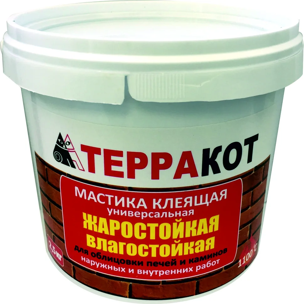 Мастика клеящая ТЕРРАКОТ жаростойкая 1,5 кг (до +1100°С)