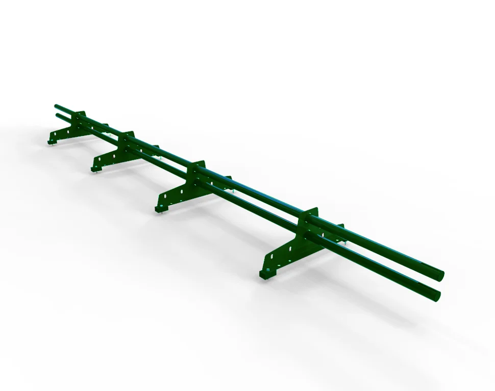 Снегозадержатель трубчатый Новая Линия / NewLine на 4-х опорах PE, L=3 м RAL 6005 (зеленый мох)