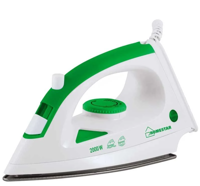 Утюг HOMESTAR HS-4001 бело-зеленый (2000Вт, пар, тефлоновая подошва)*