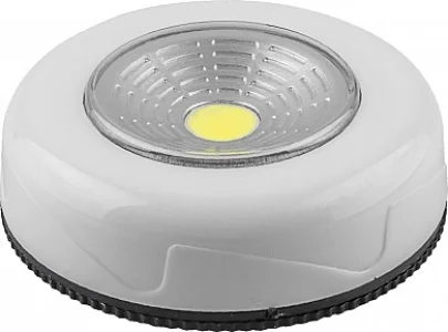 Фонарь-кнопка Feron 1LED 2W 69*25мм, белый, FN1204 (3*AAA в комплект не входят)