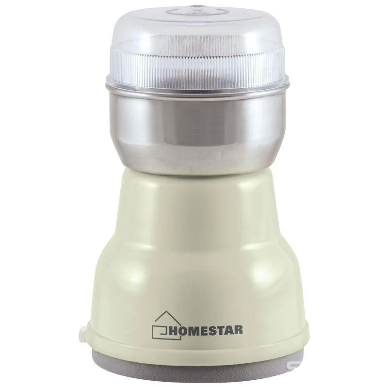 Кофемолка электрическая 150 Вт 50 г (зёрен) HOMESTAR HS-2001 бежевая