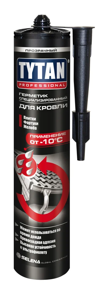Герметик специализированный для кровли прозрачный TYTAN Professional 310 мл