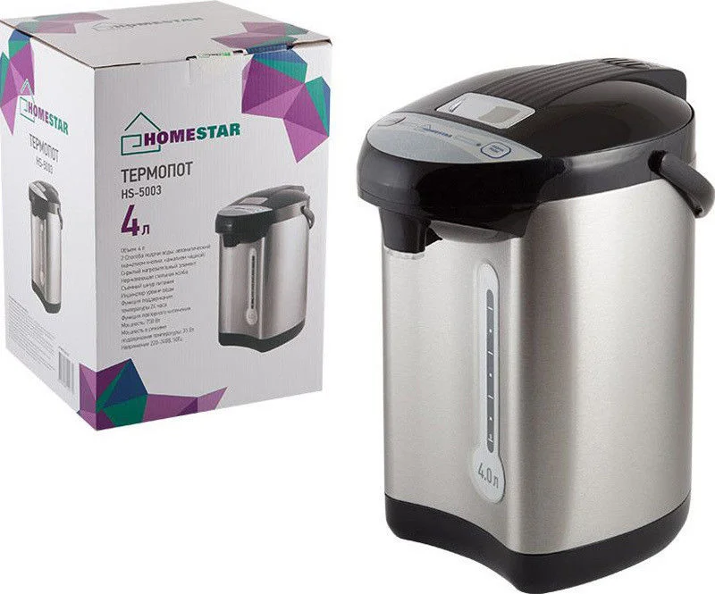 Термопот HOMESTAR HS-5003 4 л, 750Вт, повторное кипячение*