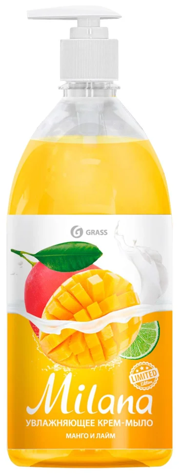 Крем-мыло GRASS Milana "Манго и лайм" 1л