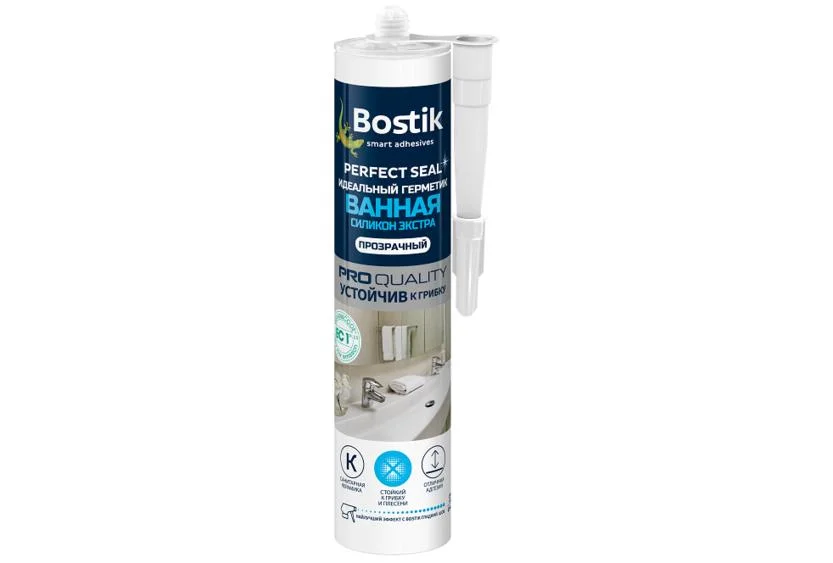 Герметик силиконовый BOSTIK Perfect Seal Ванная прозрачный 280мл (Т-ра перевозки не ниже +5град)