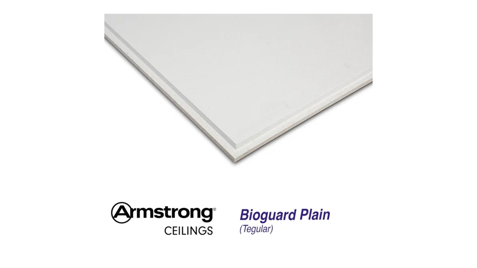 Плита потолочная ARMSTRONG Bioguard Plain Tegular 24 600x600x15 мм белый (5,76кв.м/уп)
