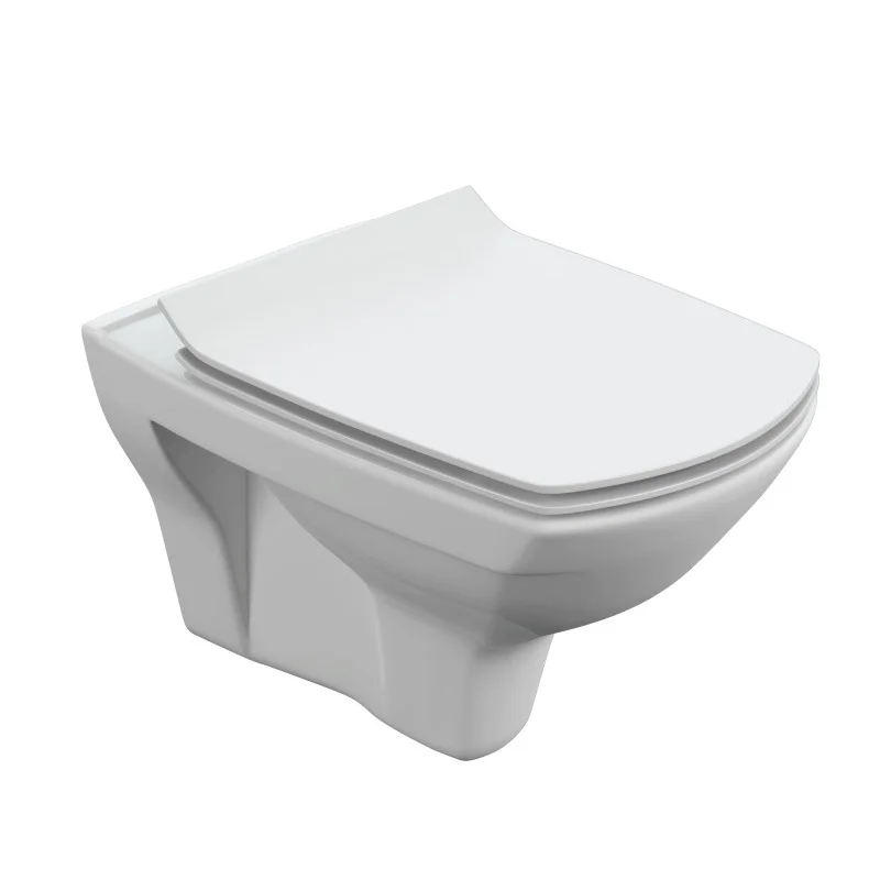 Унитаз подвесной CERSANIT CARINA XL Clean On DPL EO slim с дюропластовым сиденьем микролифт