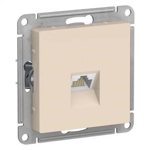 Механизм розетки компьютерной 1-местной СП AtlasDesign RJ45 кат. 6А беж. Systeme Electric ATN000286