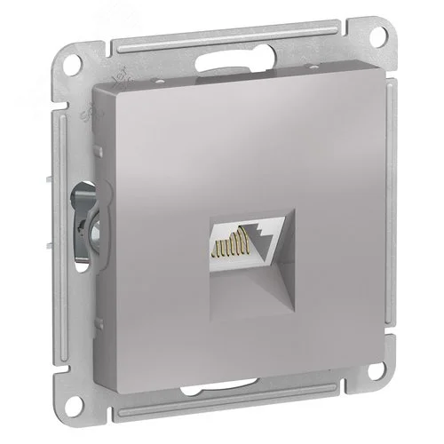 Механизм розетки компьютерной AtlasDesign RJ45 алюм. Systeme Electric ATN000383
