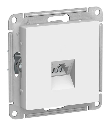 Механизм розетки компьютерной 1-местной СП AtlasDesign RJ45 белый Systeme Electric ATN000183