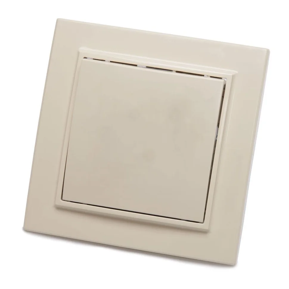 Выключатель одноклавишный СП 220V, 10А, слоновая кость (PSW10-9003-02) Эрна STEKKER*