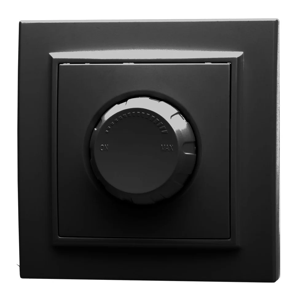 Выключатель диммирующий СП STEKKER Эрна 250В, 600W черный (PSW10-9006-03)