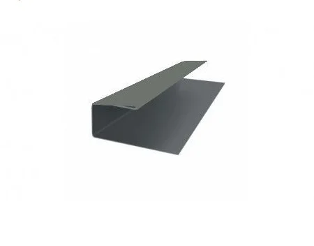 J-профиль Полиэстер RAL 7005 (серая мышь) 0,45мм для софита 25*18*3м.п.