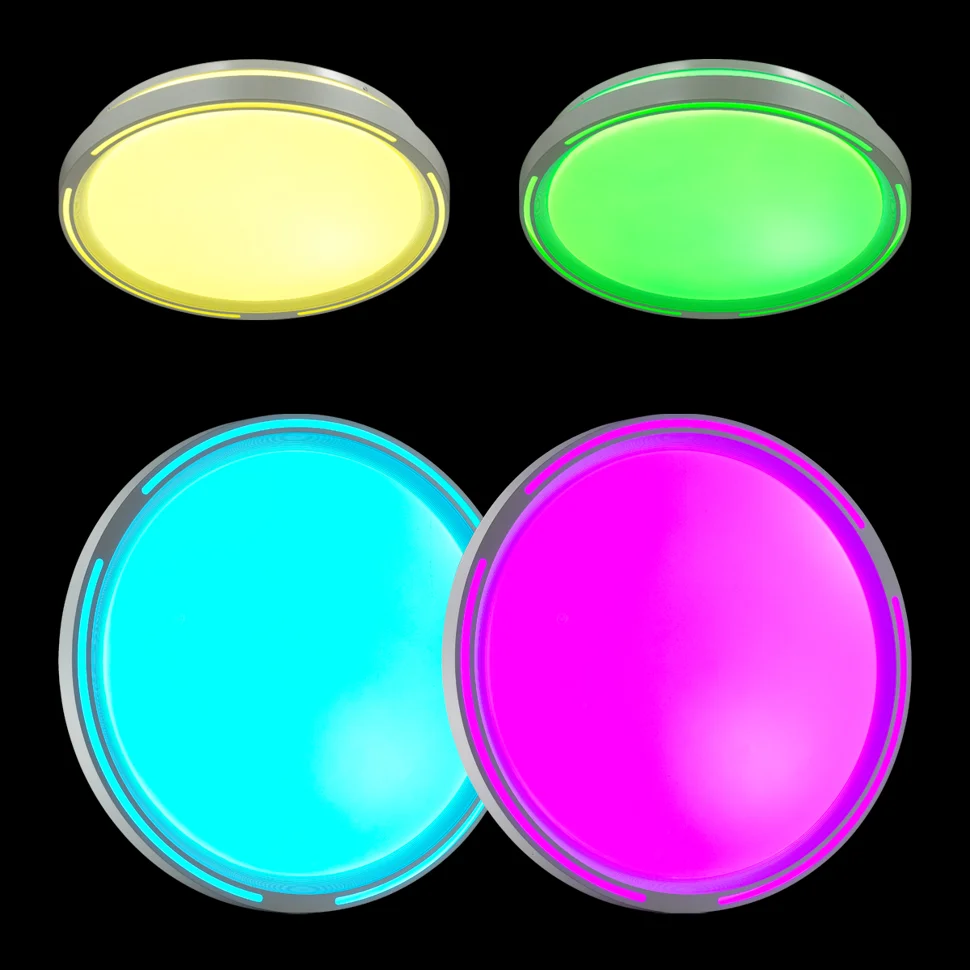 Светильник 3028/EL COLOR SN 019 пластик/белый LED 72Вт 3000-6500K D490 IP43 пульт ДУ/RGB/LampSmart SLOT*