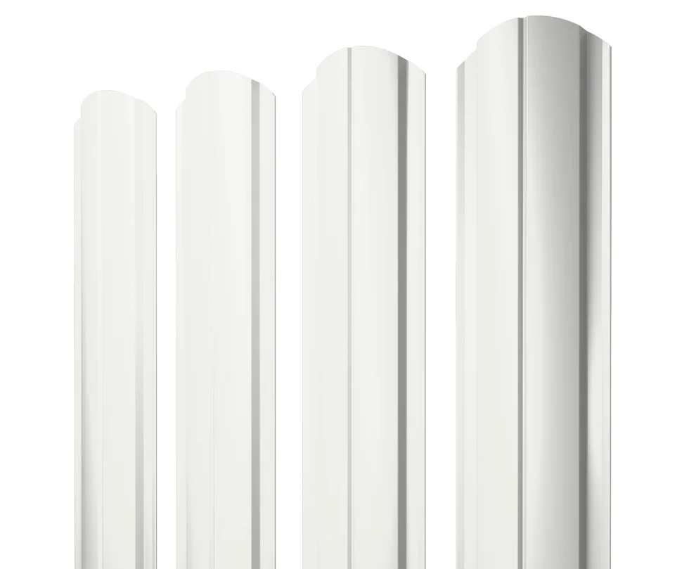 Штакетник металлический Grand Line Slim полукруглый фигурный двусторонний 0.45 мм RAL **, длина *пог.м