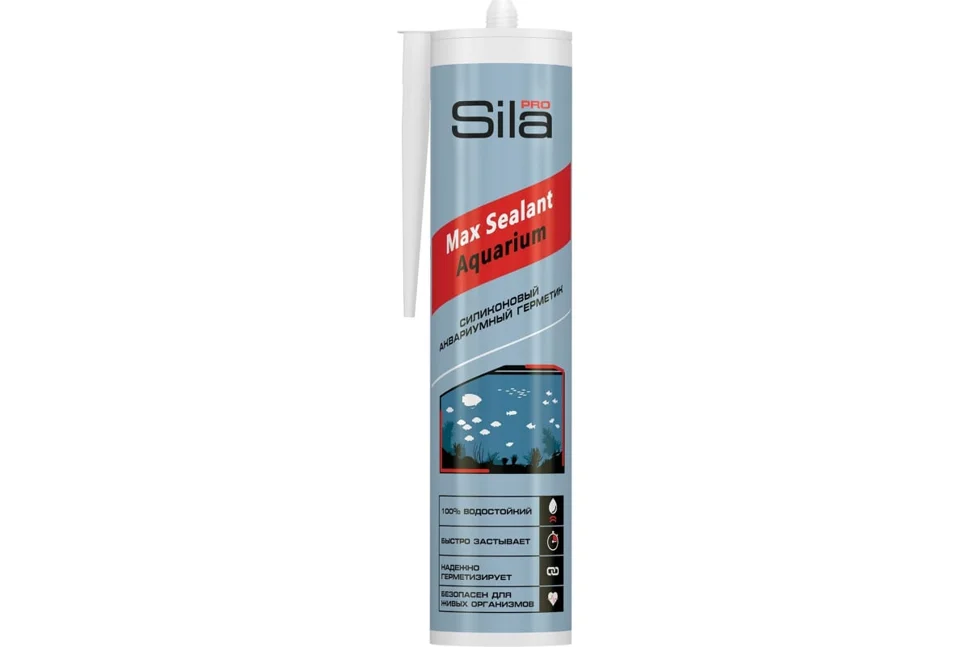 Герметик силиконовый аквариумный черный Sila PRO Max Sealant AQ 280мл