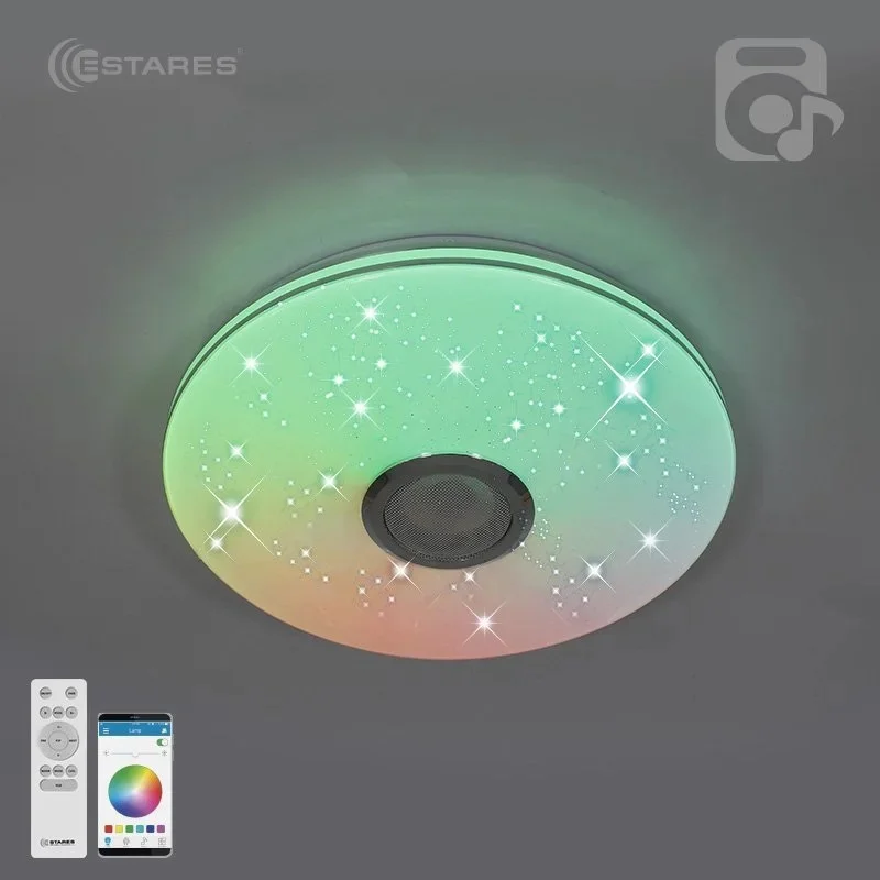 Светильник управляемый светодиодный музыкальный MUSIC RGB 40W R-APP-330-WHITE/CHROME-220-IP20*