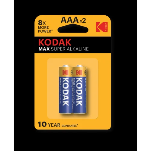 Элемент питания LR03(ААА) алкалиновый 1,5v (уп. блистер 2шт) Kodak MAX SUPER