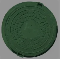 Люк полимернопесчаный легкий (усиленный), зелёный