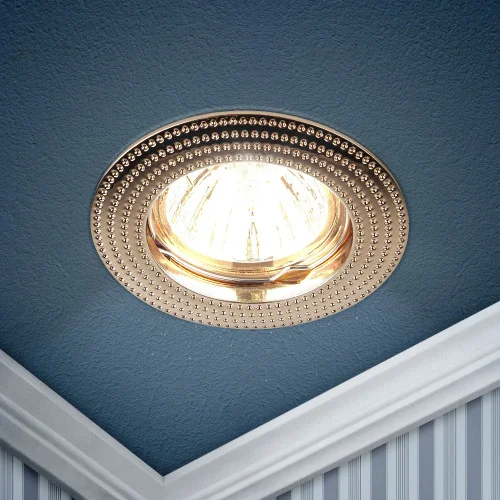 Светильник точечный ЭРА KL55 GD литой MR16,12V/220V, 50W золото*