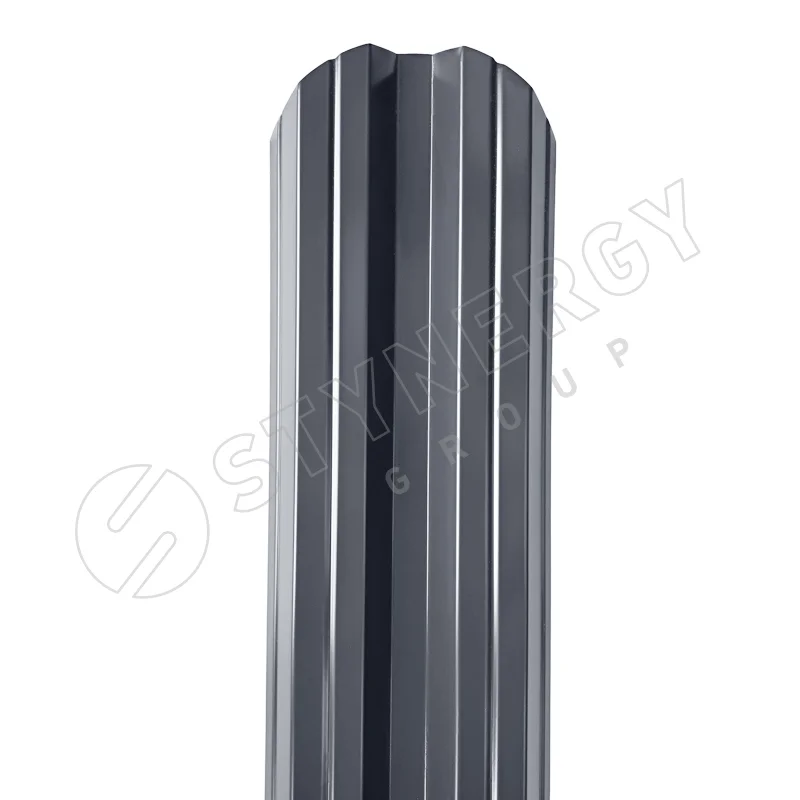Кликфальц Grand Line 0,5мм ПурПро RAL 7024 (мокрый асфальт)-R, 0.542*1 м.п. (в пленке)