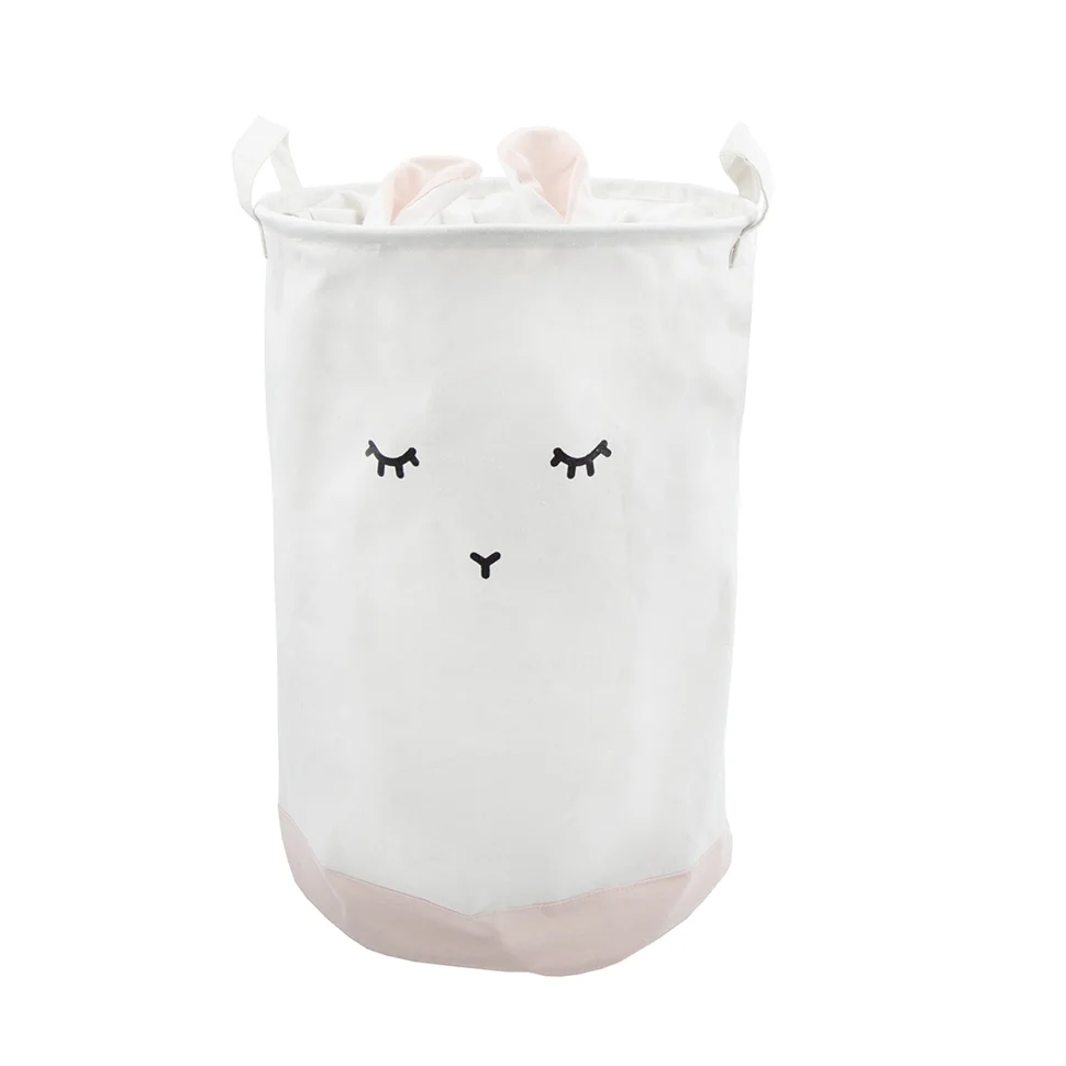 Сумка-мешок для игрушек на утяжке "Кролик" Д350 Ш350 В520 розовый