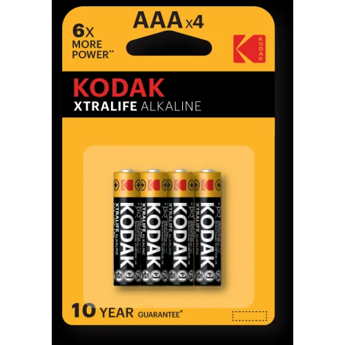 Элемент питания LR03(ААА) алкалиновый 1,5v (уп. блистер 4шт) Kodak XTRALIFE