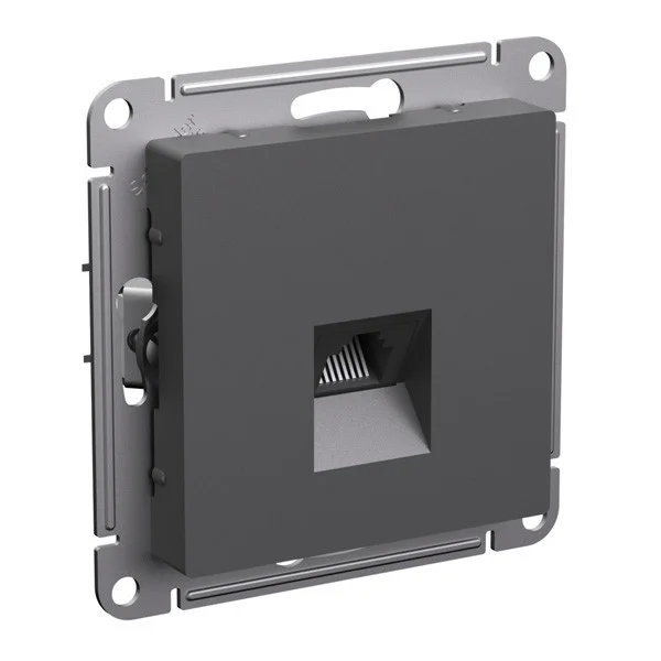 Механизм розетки компьютерной 1-местной СП AtlasDesign RJ45 базальт Systeme Electric ATN001483