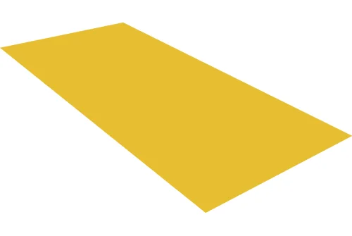 Плоский лист Полиэстер RAL 1018 (цинково-желтый), 0.45 мм, 1,25*1.0 м.п., пл=1.25м2 (в пленке)