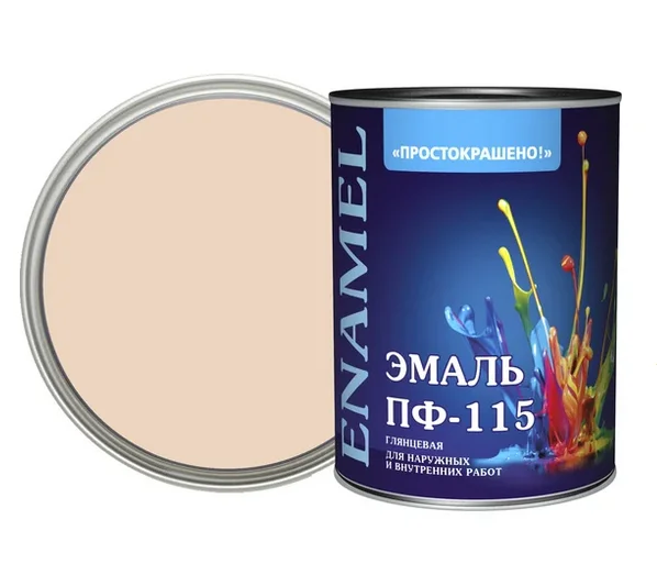 Эмаль ПФ-115 бежевая 0,8кг Простокрашено БАУ