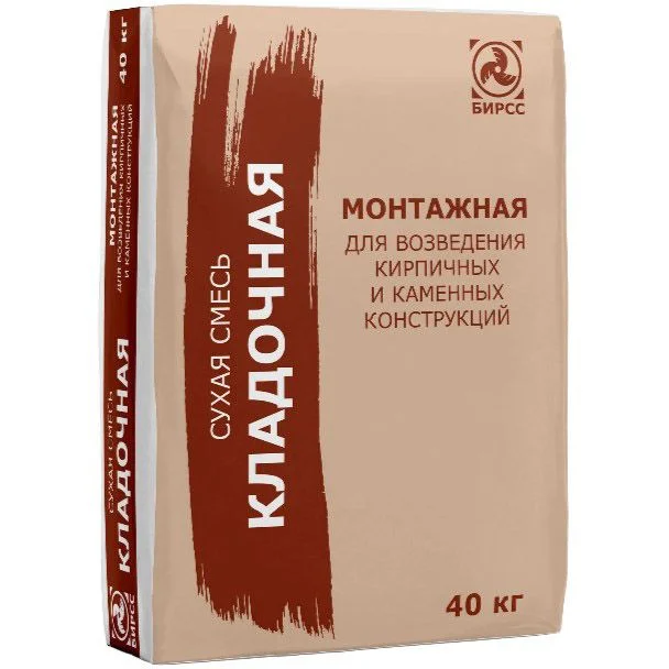 Смесь сухая М75 цементно-известковая 40 кг БИРСС 41