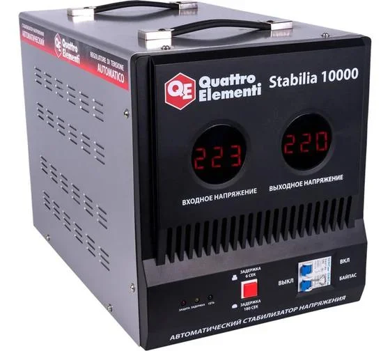 Стабилизатор напряжения QUATTRO ELEMENTI Stabilia 10000 (10000 ВА, 140-270 В)