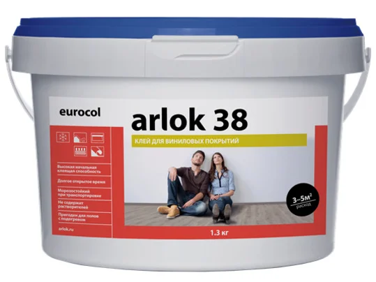 Клей для напольной ПВХ-плитки Arlok 38 1,3кг