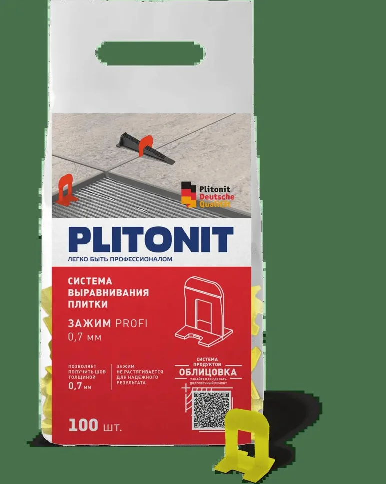 Зажим СВП PLITONIT SVP-PROFI 0,7мм., 100 шт