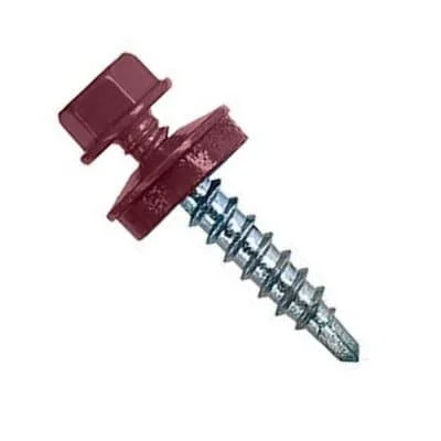 Саморез кровельный 4,8x29 сверло №1 (красное вино) RAL 3005 (пакет 50шт) DAXMER
