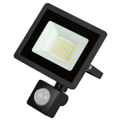 Прожектор светодиодный 30W 6500К 200-240V IP44 2400Лм 150x118x37мм черный регулируемый ИК датчик Китай ЭРА , LPR-042-2-65K-030